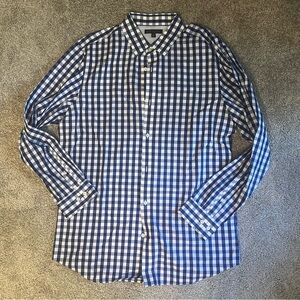 Banana Republic Blue Checkered Button Up